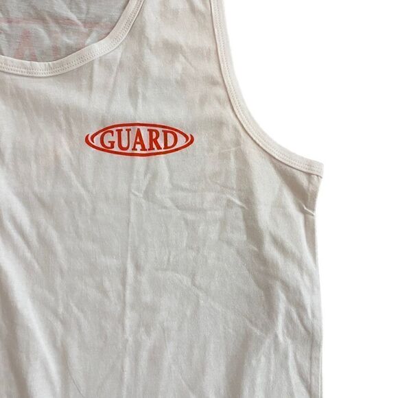 Guard apparel Life Gaurd Tank Top White Red Large - Picture 4 of 6